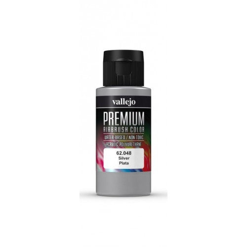 Vallejo Premium Colour – Silver 60ml Acrylic Paint (AV62048) - Good Games