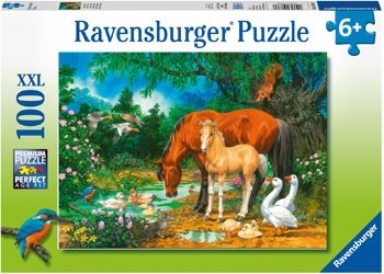 Ravensburger - Ponies at the Pond - 100 Piece Jigsaw - Good Games