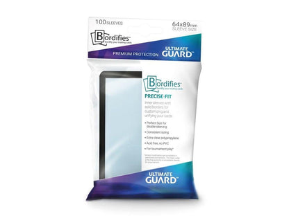 Ultimate Guard Sleeves Bordifies Precise-Fit Standard Size Black (100) - Good Games