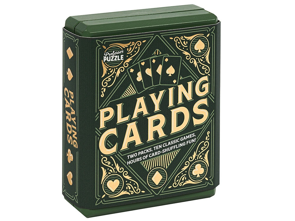 Double Deck Playing Cards In Wooden Case - Good Games