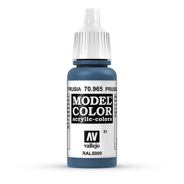 Vallejo Model Colour - Prussian Blue 17ml Acrylic Paint (AV70965) - Good Games