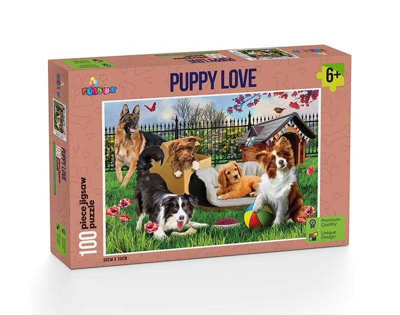Funbox - Puppy Love 100 Piece Jigsaw - Good Games