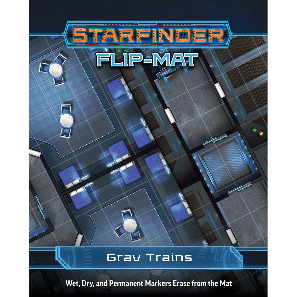Starfinder RPG Flip Mat Grav Trains