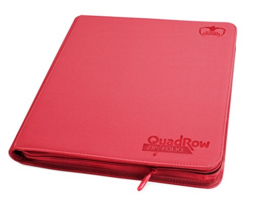 Ultimate Guard 12-Pocket Quadrow Zipfolio Xenoskin Red