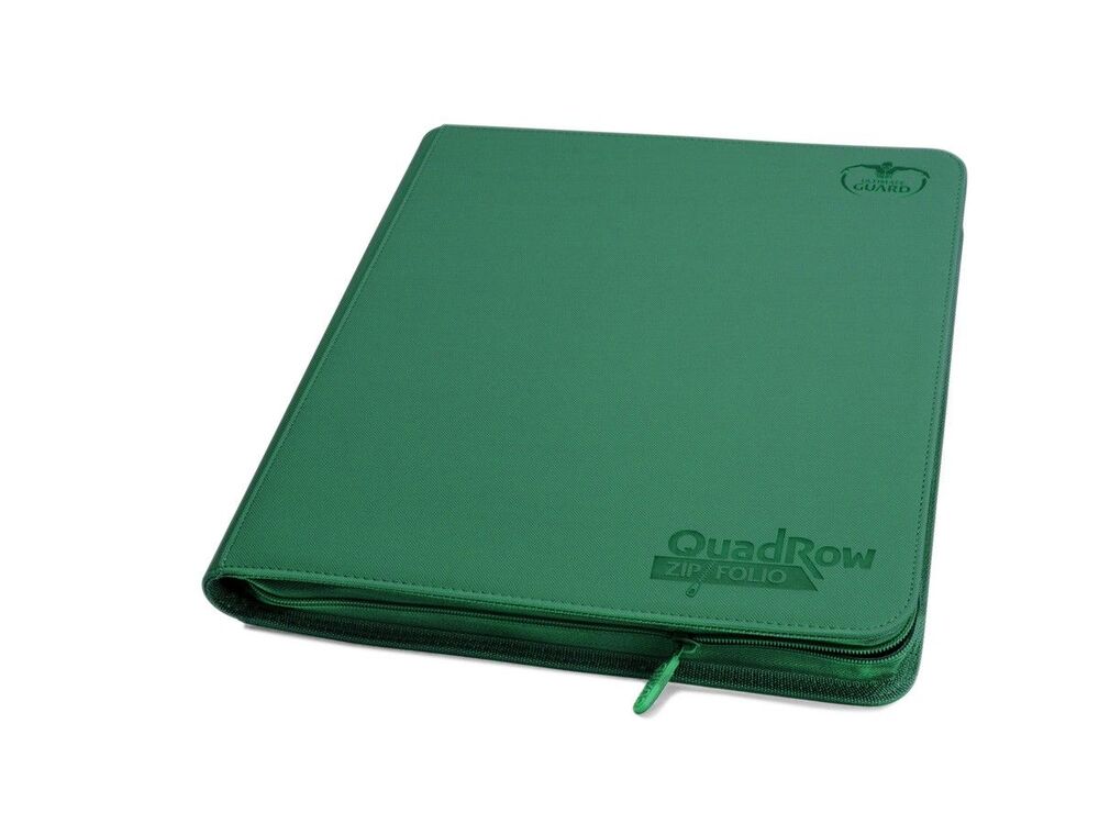 Ultimate Guard 12-Pocket Quadrow Zipfolio Xenoskin Green