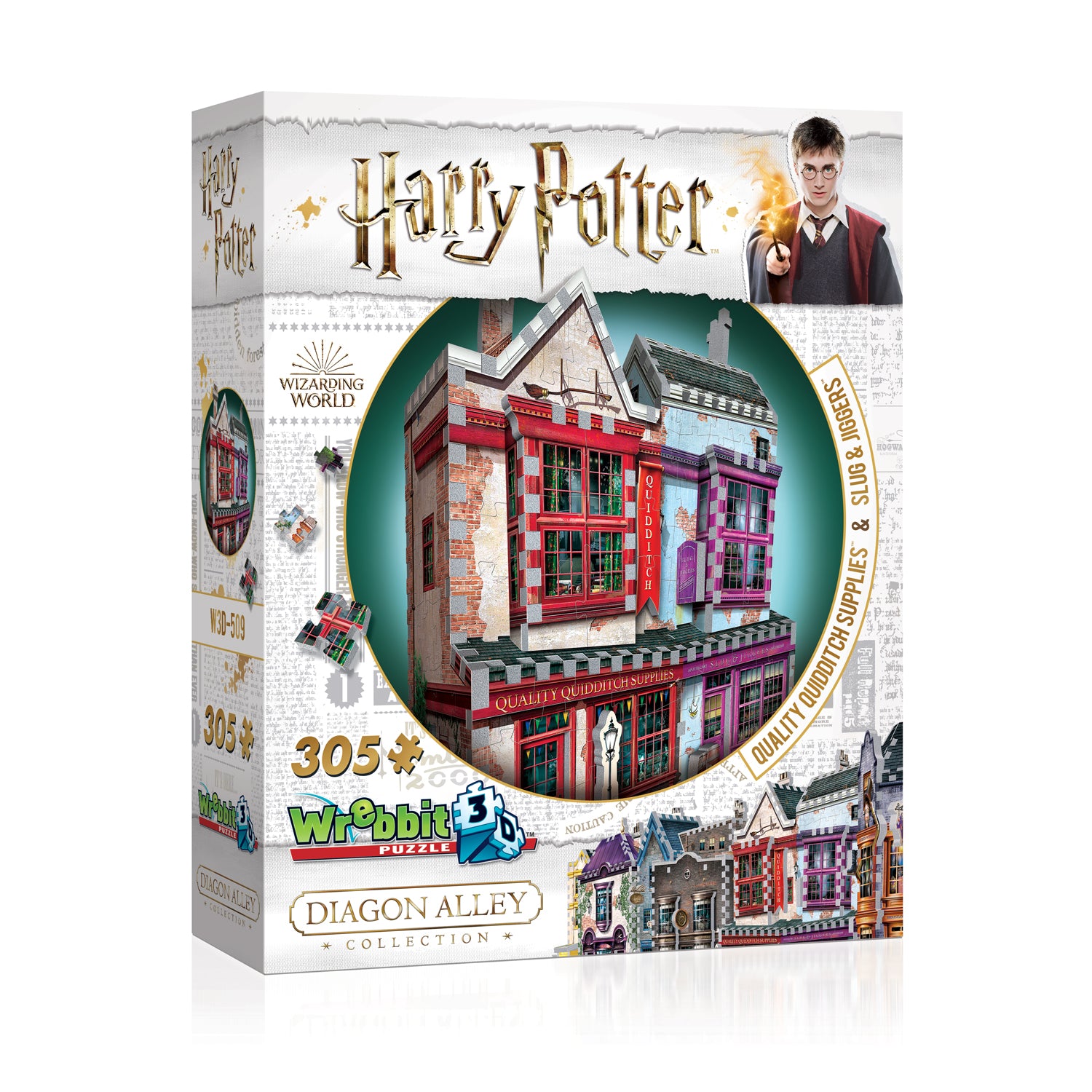 Wrebbit - Harry Potter Quality Quidditch Supplies Slug And Jigglers 305 Piece 3D Jigsaw - Good Games