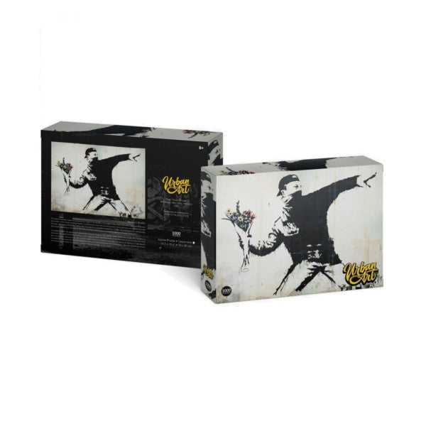 Bansky Urban Art Rage Flower Thrower 1000 Piece Jigsaw - Good Games