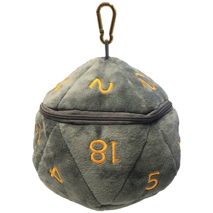 Dungeons &amp; Dragons Plush Realmspace Grey &amp; Orange Dice Bag