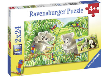 Ravensburger - Sweet Koalas And Pandas - 2x24 Piece Jigsaw - Good Games