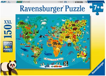 Ravensburger - Animal World Map - 150 Piece XXL Jigsaw - Good Games
