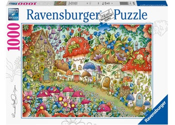 Ravensburger - Floral Mushroom Houses Puzzle - 1000 Piece Jigsaw