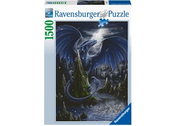 Ravensburger - The Black and Blue Dragon 1500 Piece Jigsaw - Good Games