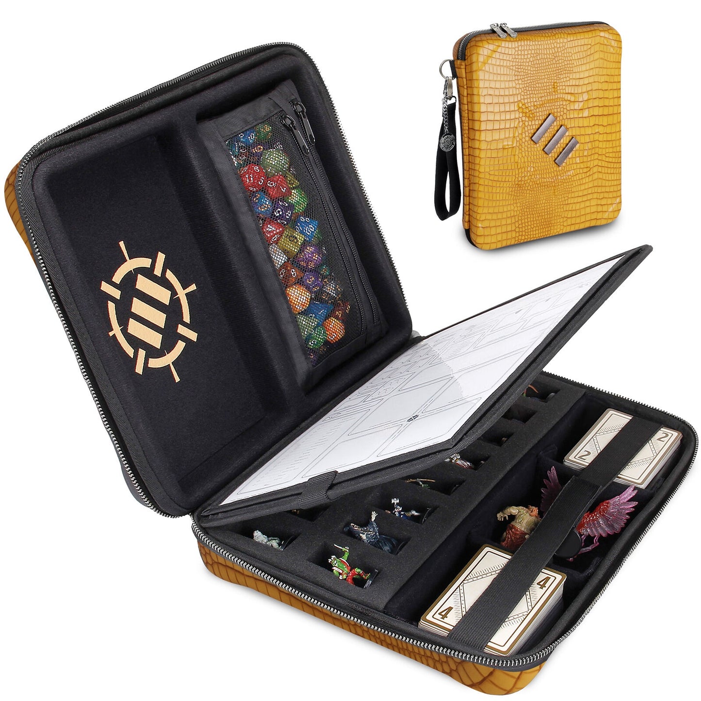 Enhance Tabletop Series RPG Organizer Case Gold - Good Games