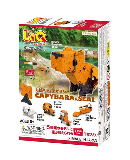 LaQ - Animal World Capybara & Seal - 5 models 180 pieces - Good Games