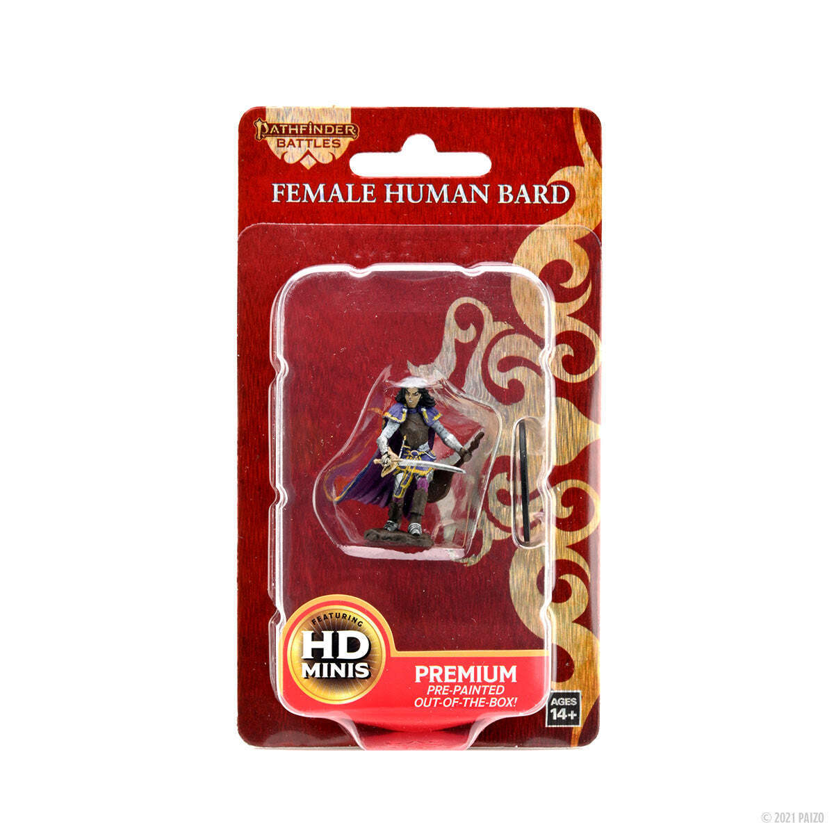 Pathfinder Battles Premium Painted Figure Human Bard Female