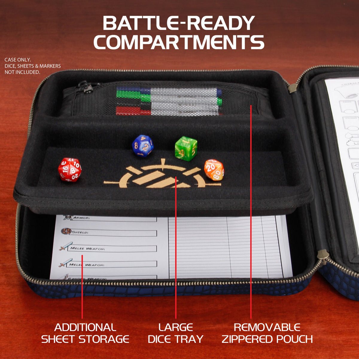 ENHANCE Tabletop RPGs RPG Organizer Case Collectors Edition (Blue) - Good Games