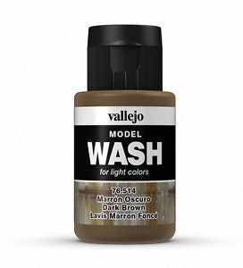 Vallejo Model Wash - Dark Brown 35ml Acrylic Paint (AV76514) - Good Games