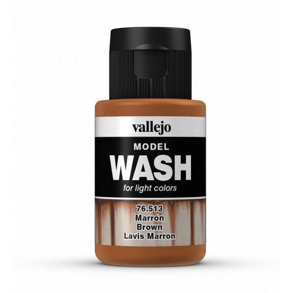 Vallejo Model Wash – Brown 35ml Acrylic Paint (AV76513) - Good Games