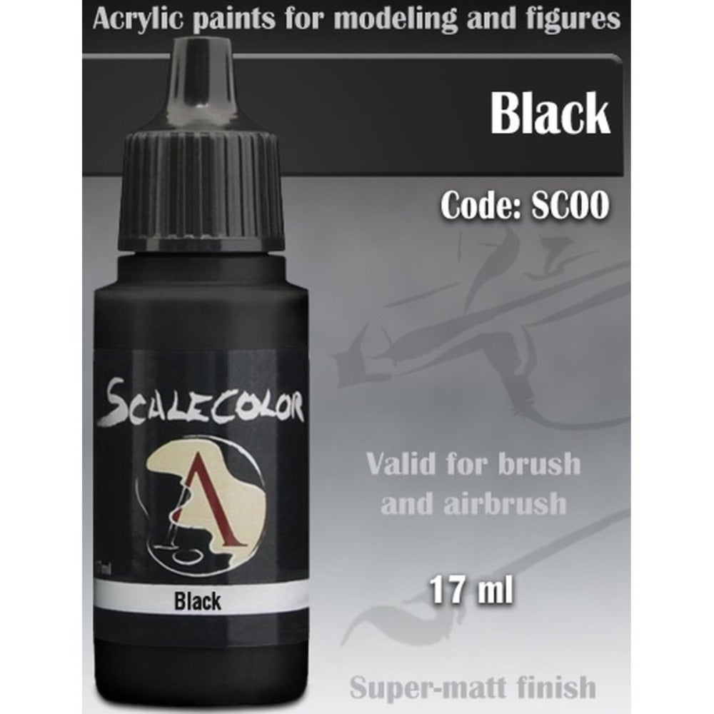 Scale 75 - Scalecolor Black (17 ml) SC-00 Acrylic Paint - Good Games