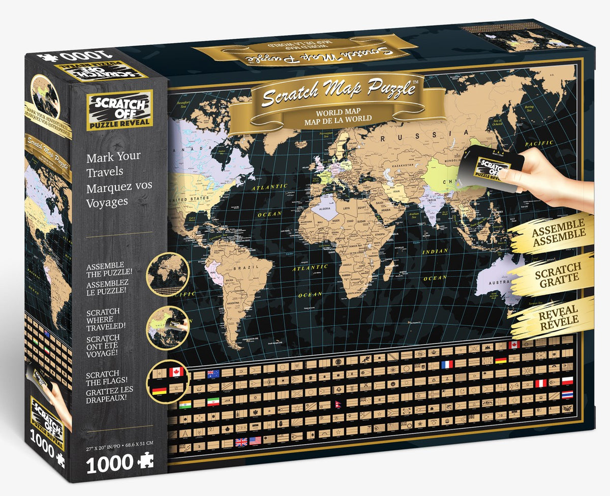 Clementoni - Scratch Off - World Map 500 Piece Jigsaw