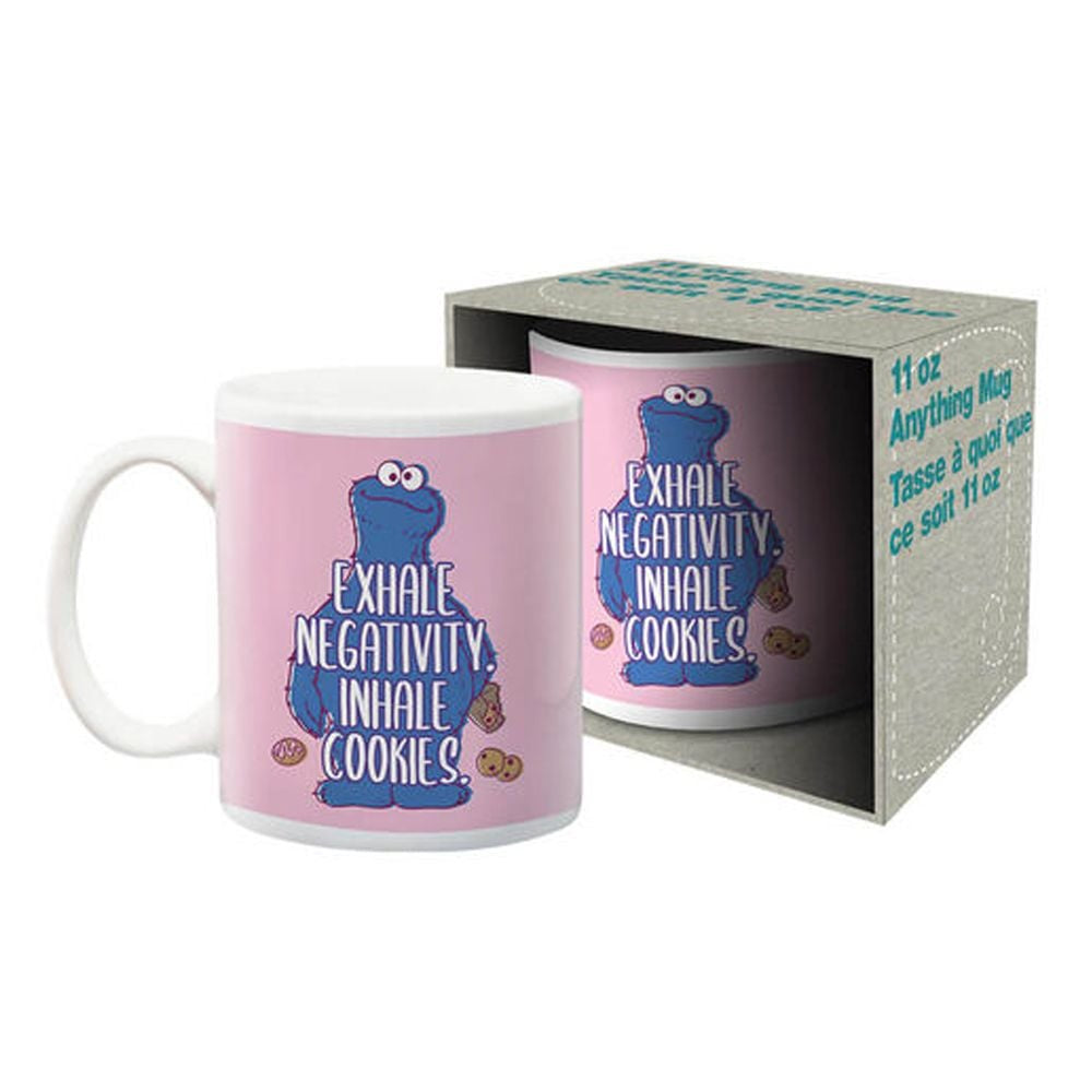 Coffee Mug Sesame Street Exhale Negativity Inhale Cookies - Good Games