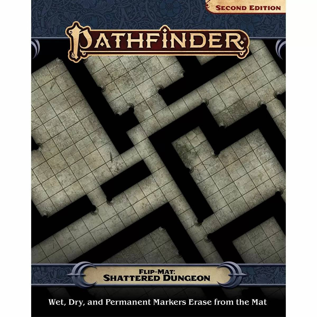 Pathfinder Accessories Flip-Mat: Shattered Dungeon - Good Games