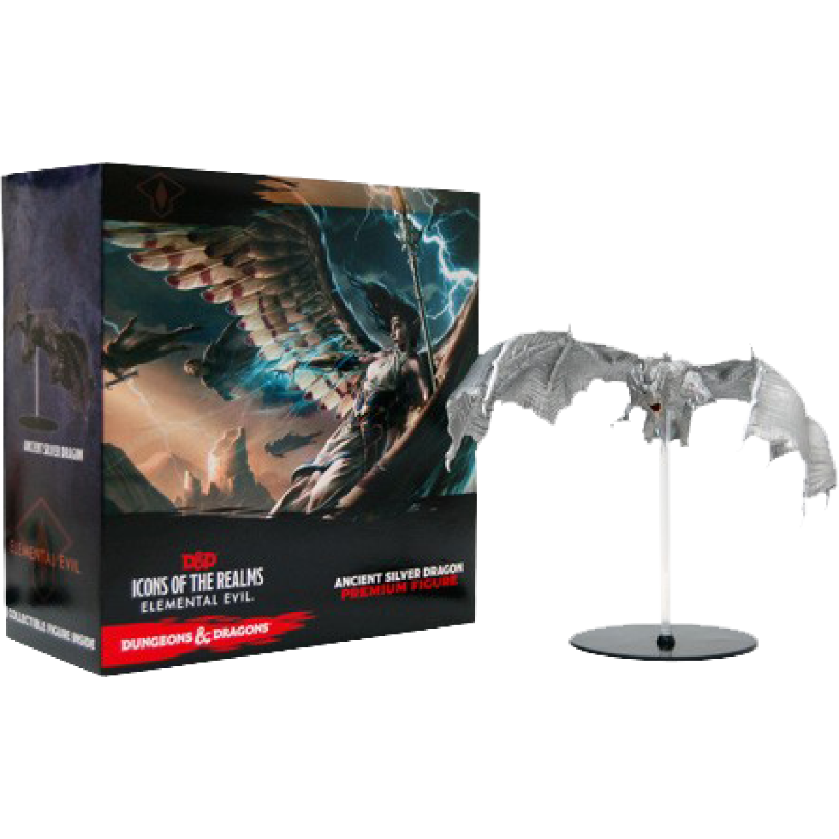 Dungeons and Dragons - Icons Of The Realms Elemental Evil Ancient Silver Dragon Premium Figure - Good Games