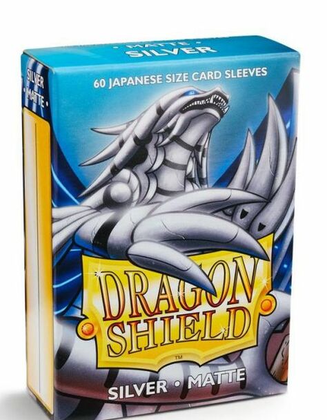 Dragon Shield - Sleeves Box - Silver Matte- Japanese Size (60) - Good Games