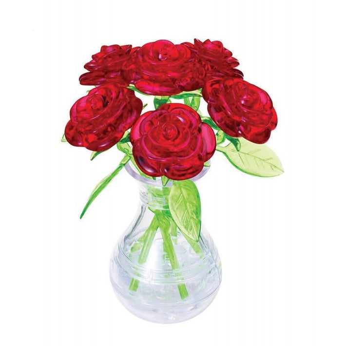3D Red 6 Roses Crystal Puzzle - Good Games