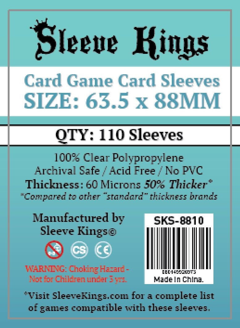 Sleeve Kings Board Game Sleeves Card Game 63.5mm x 88mm - Good Games
