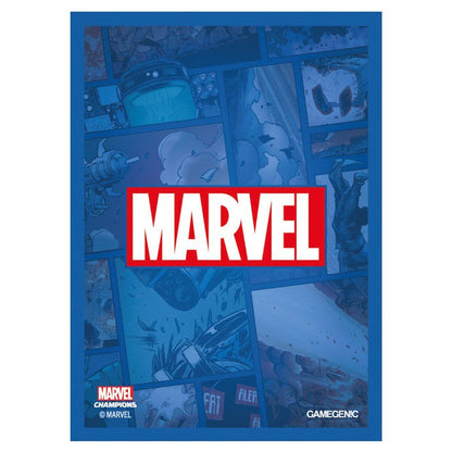 Gamegenic - Marvel Logo Blue: Marvel Champions Art Sleeves - Good Games