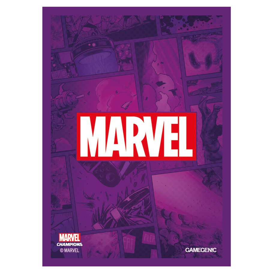 Gamegenic - Marvel Logo Purple: Marvel Champions Art Sleeves - Good Games