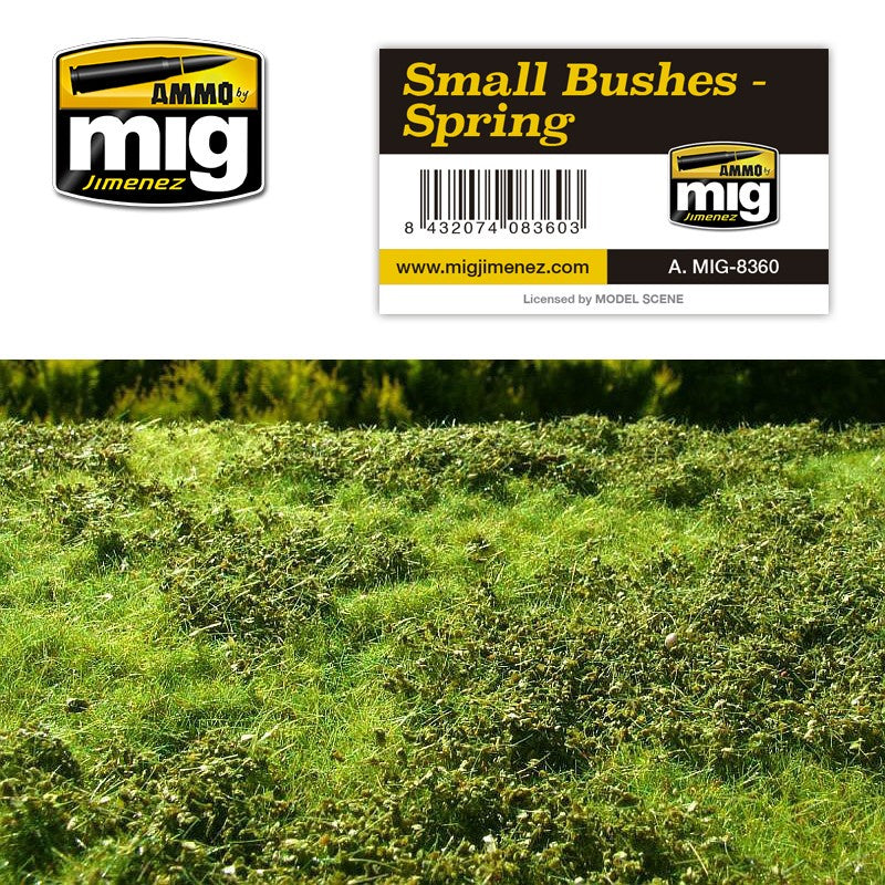 Ammo by MIG Dioramas - Grass Mats - Small Bushes - Spring - Good Games