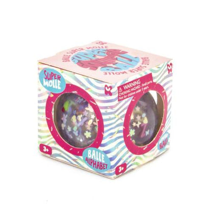 Alphabet Glitter Ball 6cm - Good Games