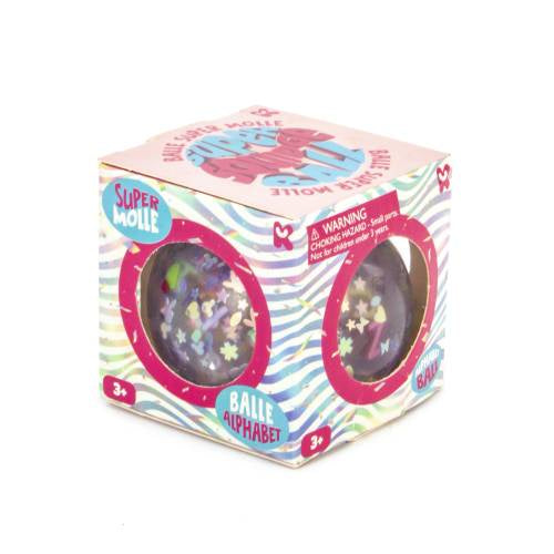 Alphabet Glitter Ball 6cm - Good Games