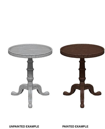 Pathfinder Deep Cuts Unpainted Miniatures Small Round Tables