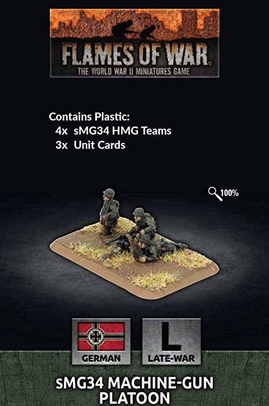 Flames of War: Germans: SMG34 Machine-Gun Platoon (x4 Plastic) - Good Games