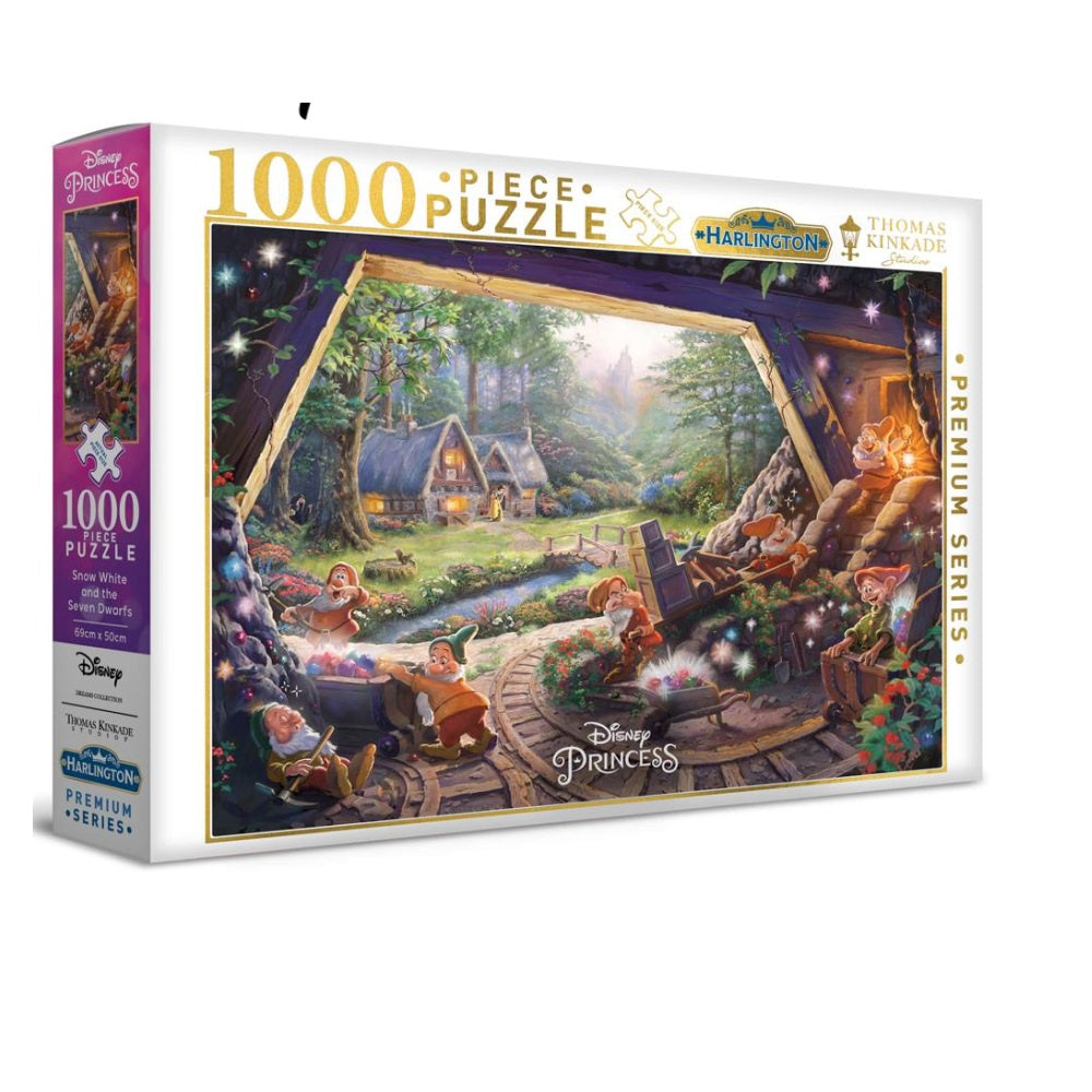 Harlington - Thomas Kinkade Disney Snow White and the Seven Dwarfs 1000 Piece Jigsaw