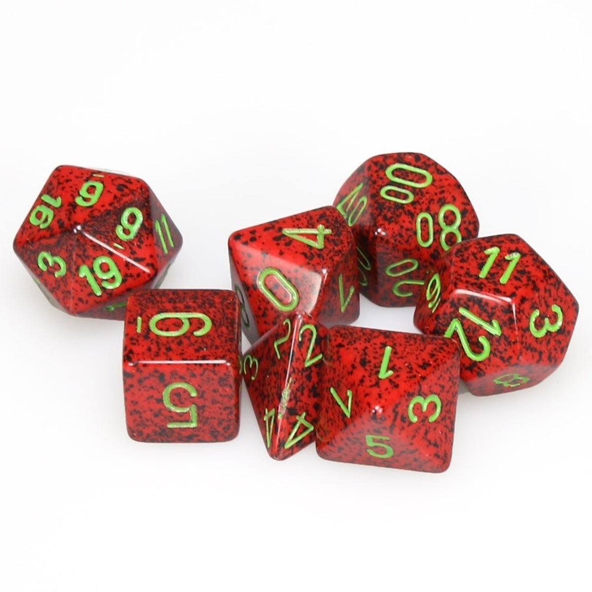 Chessex - Speckled Polyhedral 7-Die Set - Strawberry (CHX25304) - Good Games