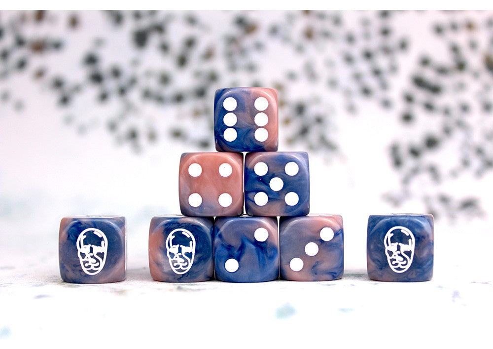 Conquest - Spires Faction Dice on Dark