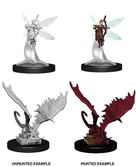 Dungeons & Dragons - Nolzurs Marvelous Unpainted Miniatures Sprite & Pseudodragon - Good Games