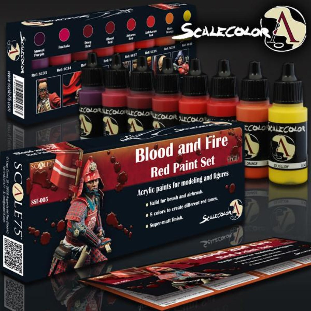 Scale 75 - Scalecolor Blood And Fire Red Paint Set (SSE-005) - Good Games