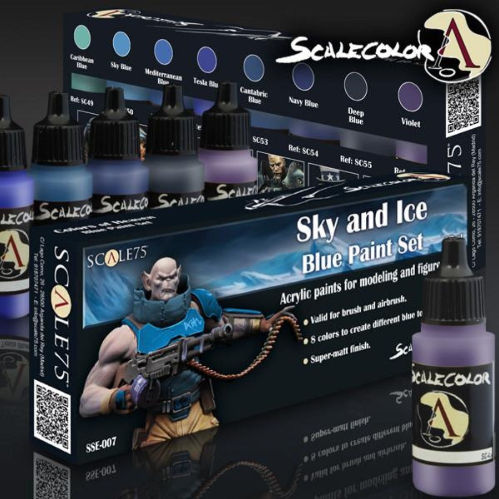 Scale 75 - Scalecolor Sky And Ice Blue Paint Set (SSE-007) - Good Games