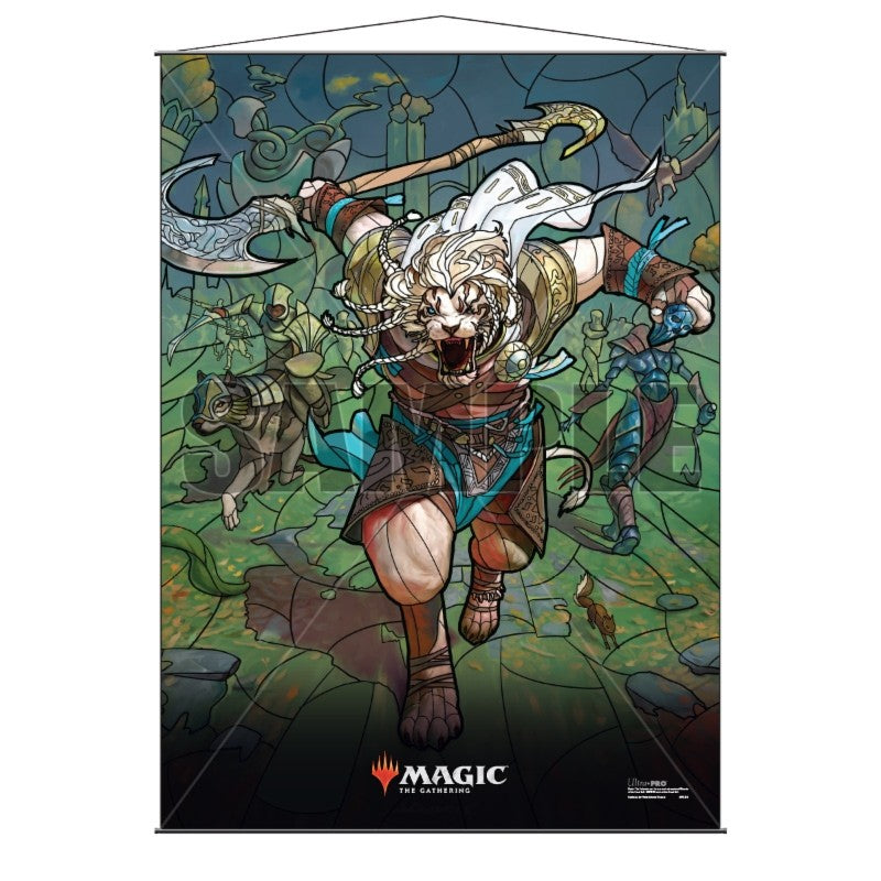 Magic The Gathering - Wall Scroll - Stained Glass - Ajani - Good Games