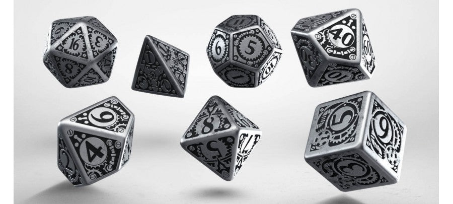 Q Workshop - Metal Steampunk Dice Set (7)