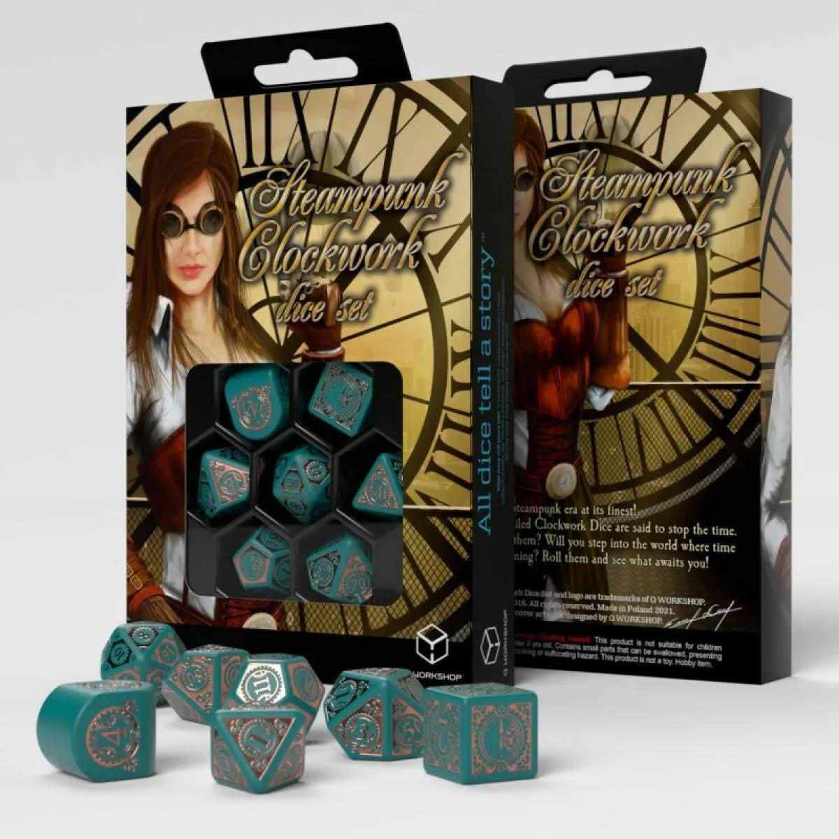 Q Workshop - Steampunk Clockwork: Nautical Apparatus Modern Dice Set 7 - Good Games