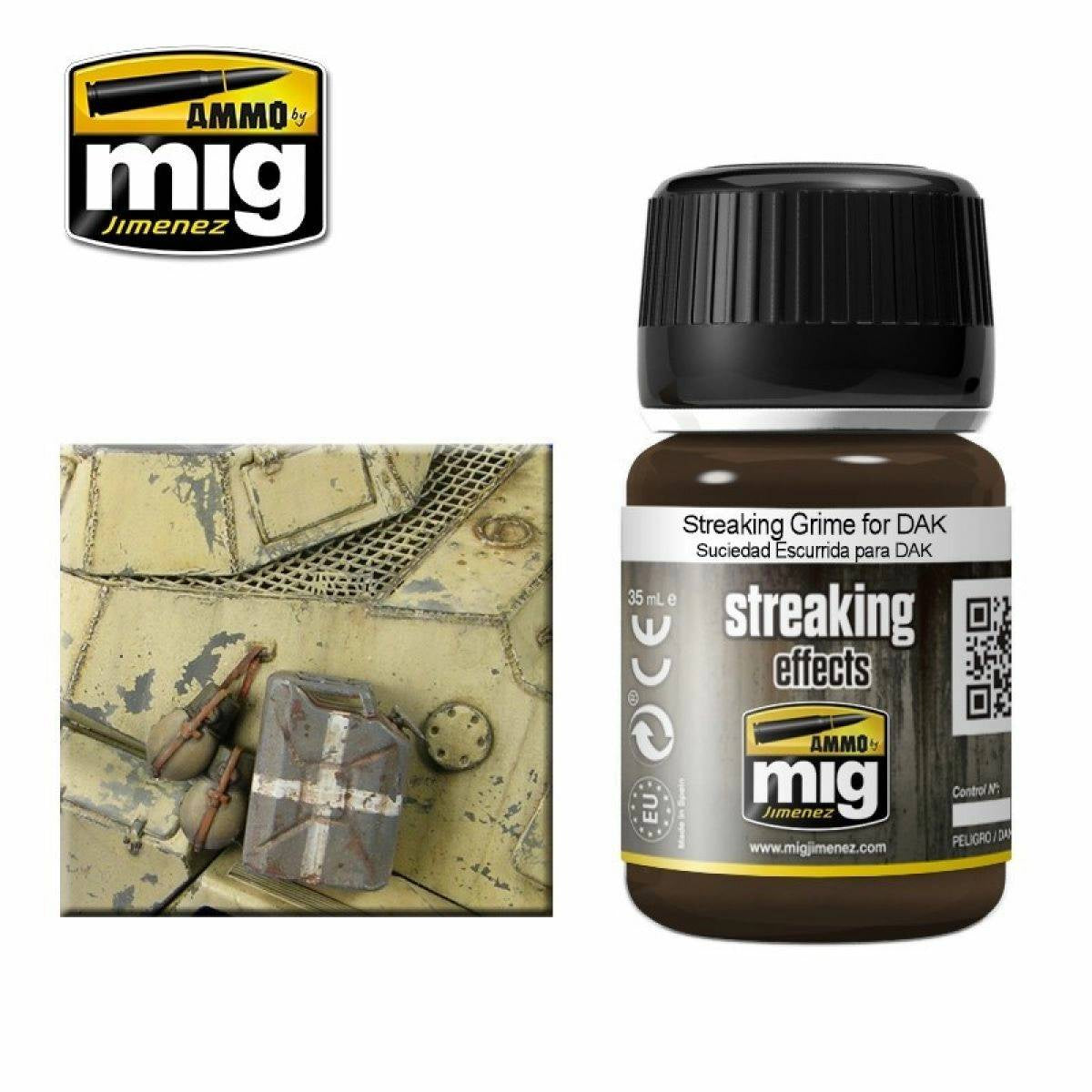Ammo by MIG Enamel Streaking Effects Streaking Grime for D.A.K. 35ml - Good Games