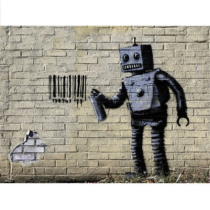 Bansky Urban Art Tagging Robot 1000 Piece Jigsaw - Good Games