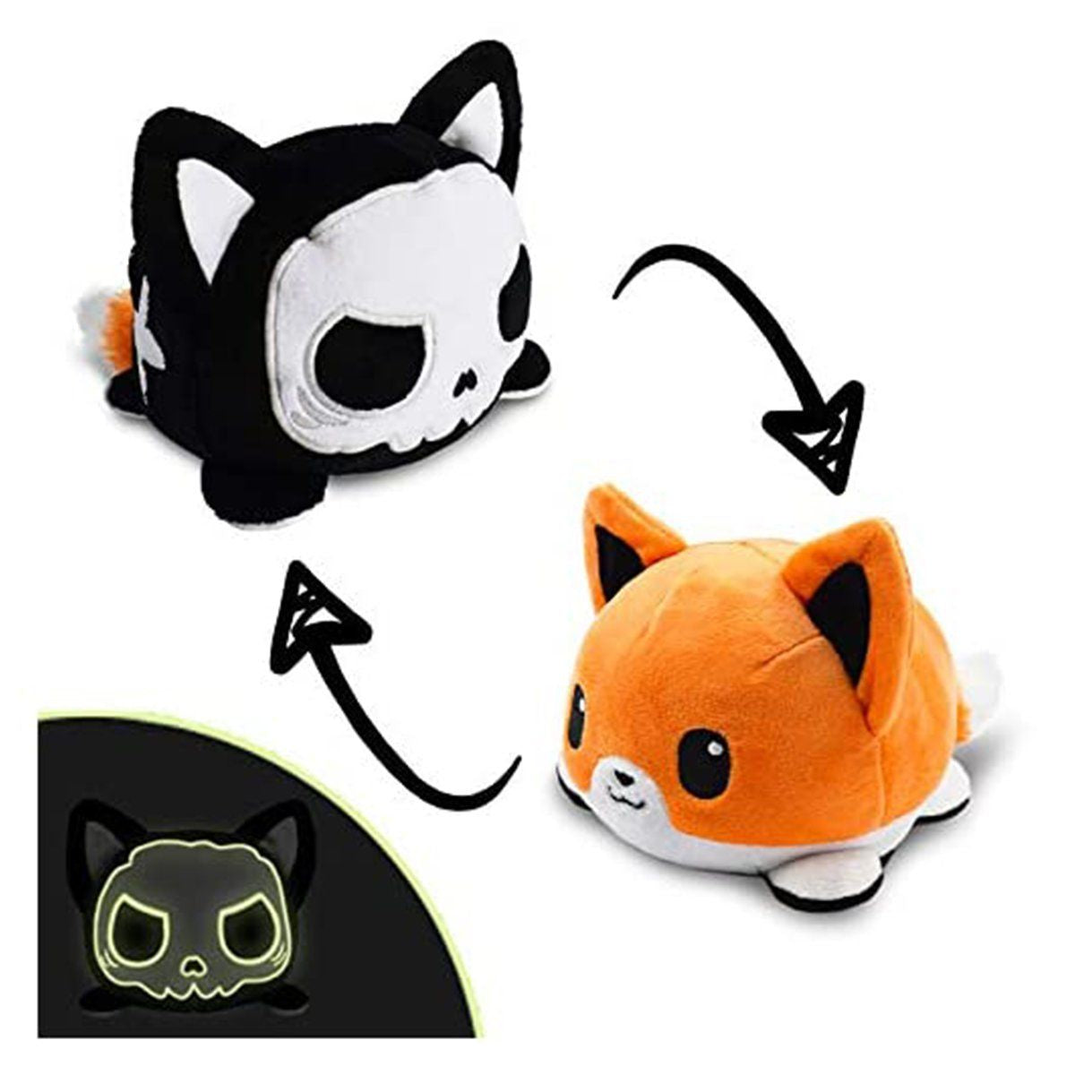 Reversible Plushie - Spooky Fox Skeleton - Good Games