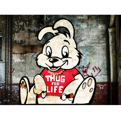 Bansky Urban Art Thug Life Bunny 1000 Piece Jigsaw - Good Games